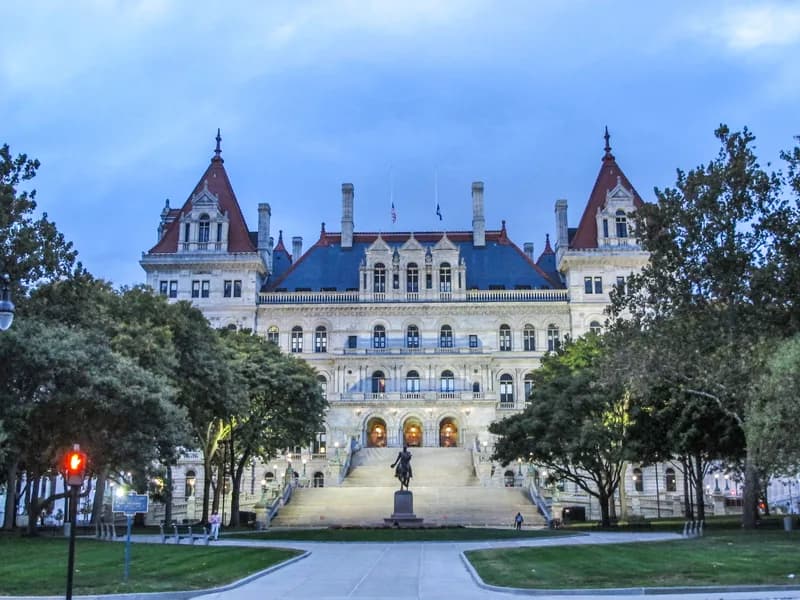 New York State Capitol seen from Washington Avenue
