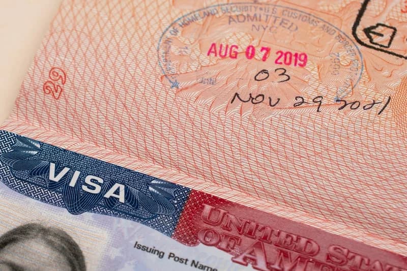 Sign at a U.S. consulate visa services window